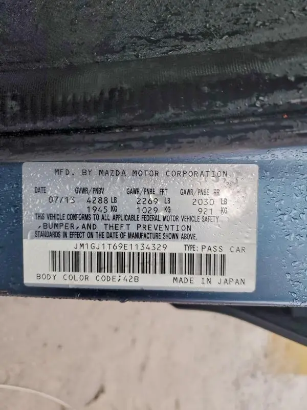 2014 MAZDA 6 TOURING  