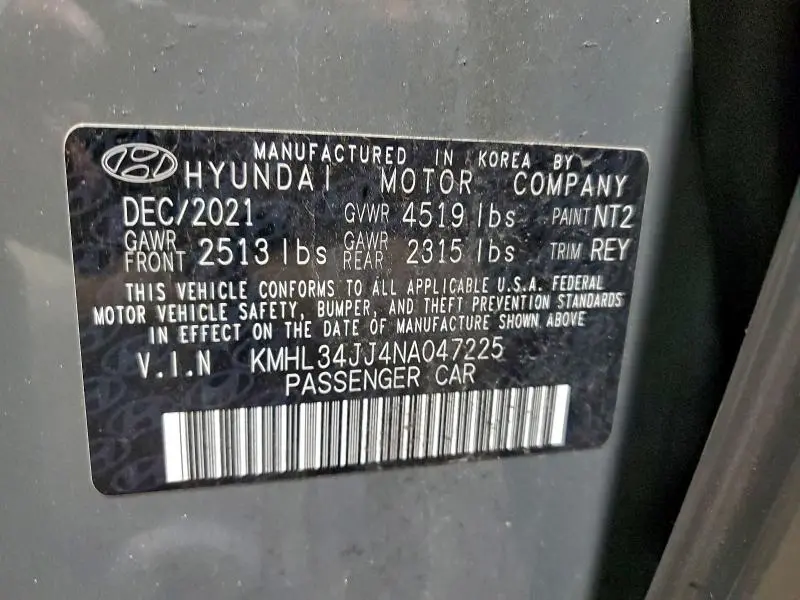 2022 HYUNDAI SONATA HYBRID  