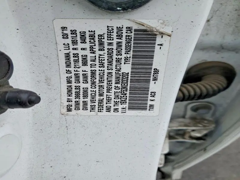 2019 HONDA INSIGHT EX  