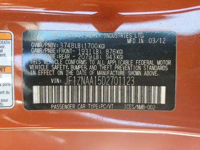 2013 TOYOTA SCION FR-S   