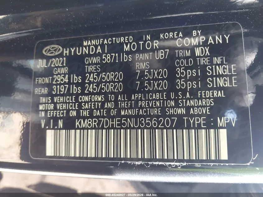 2022 HYUNDAI PALISADE CALLIGRAPHY
