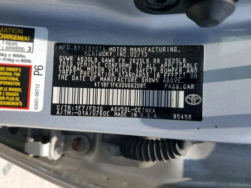 2013 TOYOTA CAMRY LE  
