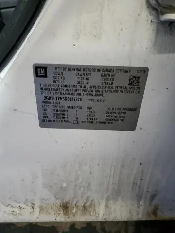 2016 GMC TERRAIN SLE  