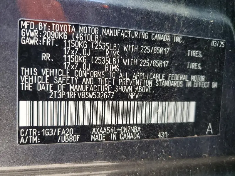 2025 TOYOTA RAV4 XLE  