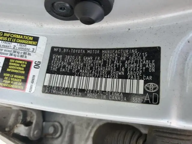 2015 TOYOTA COROLLA LE  