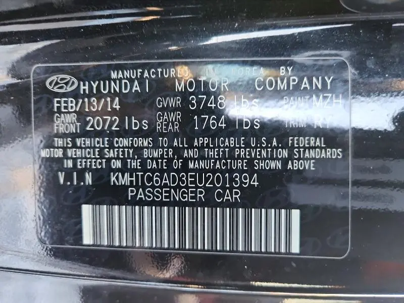 2014 HYUNDAI VELOSTER   