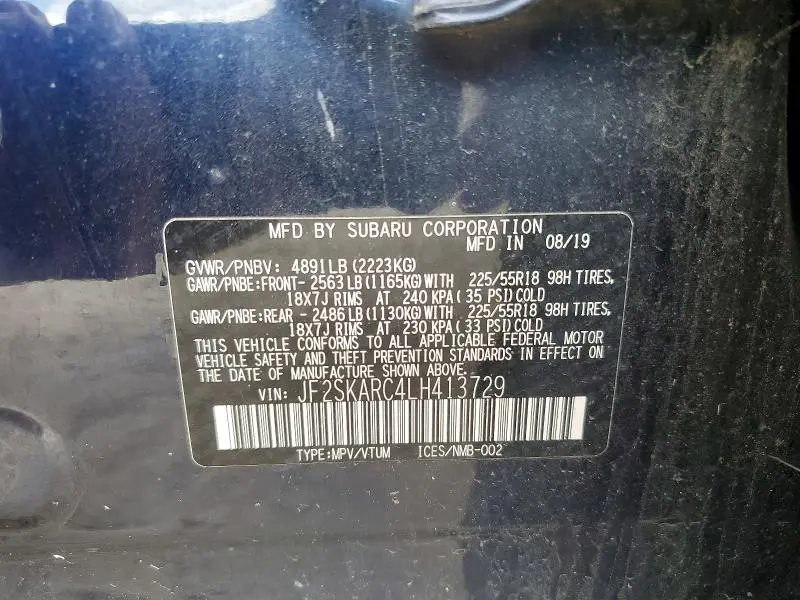 2020 SUBARU FORESTER SPORT  