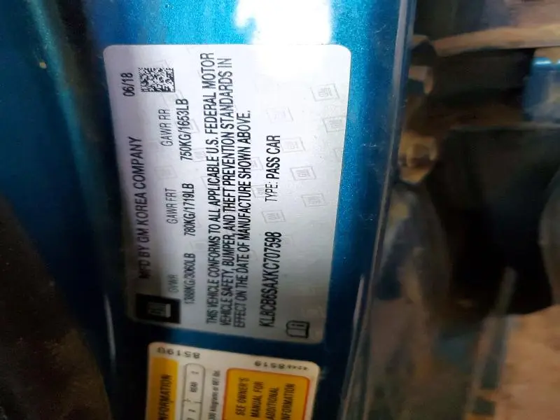 2019 CHEVROLET SPARK LS  