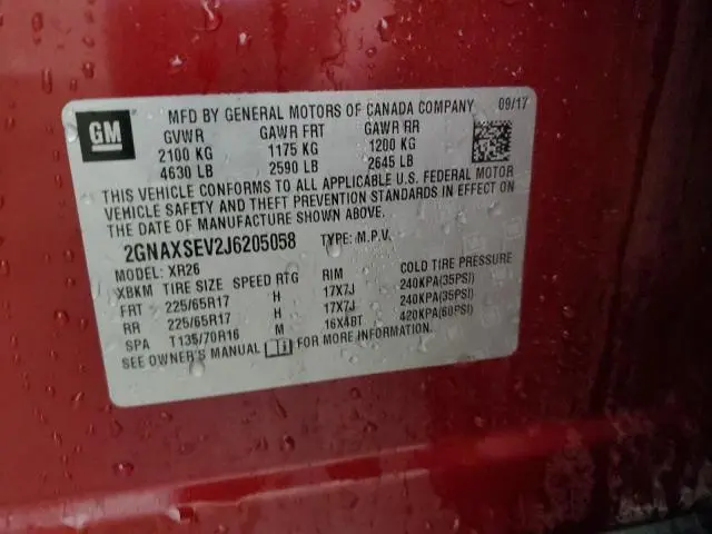 2018 CHEVROLET EQUINOX LT  