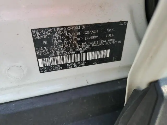 2020 TOYOTA RAV4 LIMITED  