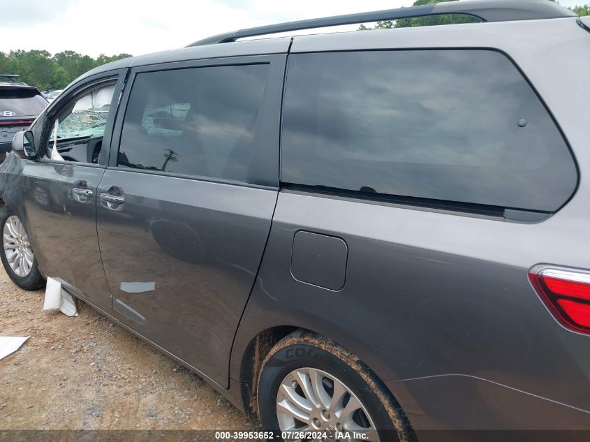 2016 TOYOTA SIENNA XLE 8 PASSENGER