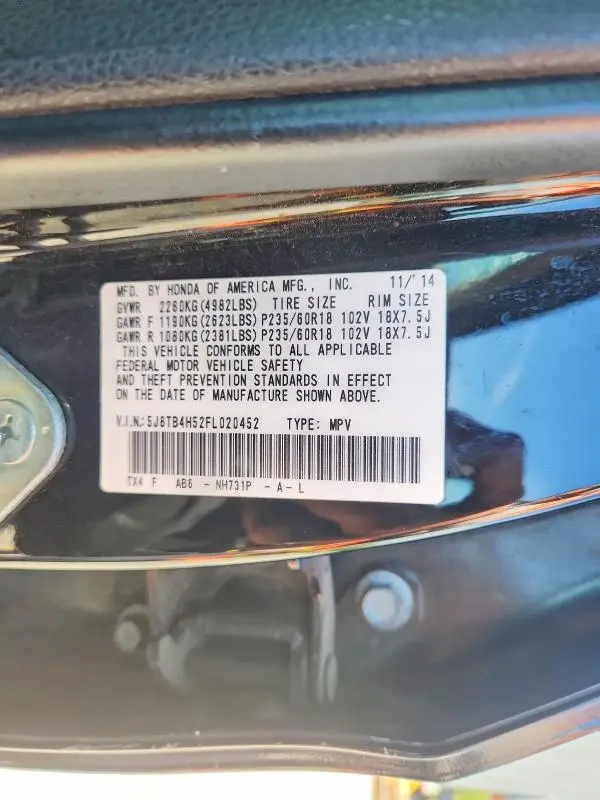 2015 ACURA RDX TECHNOLOGY  