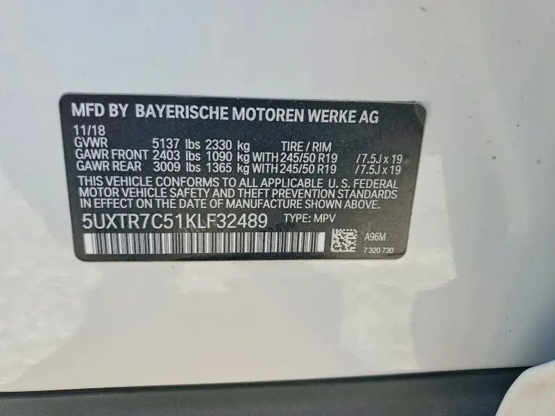 2019 BMW X3 SDRIVE30I  