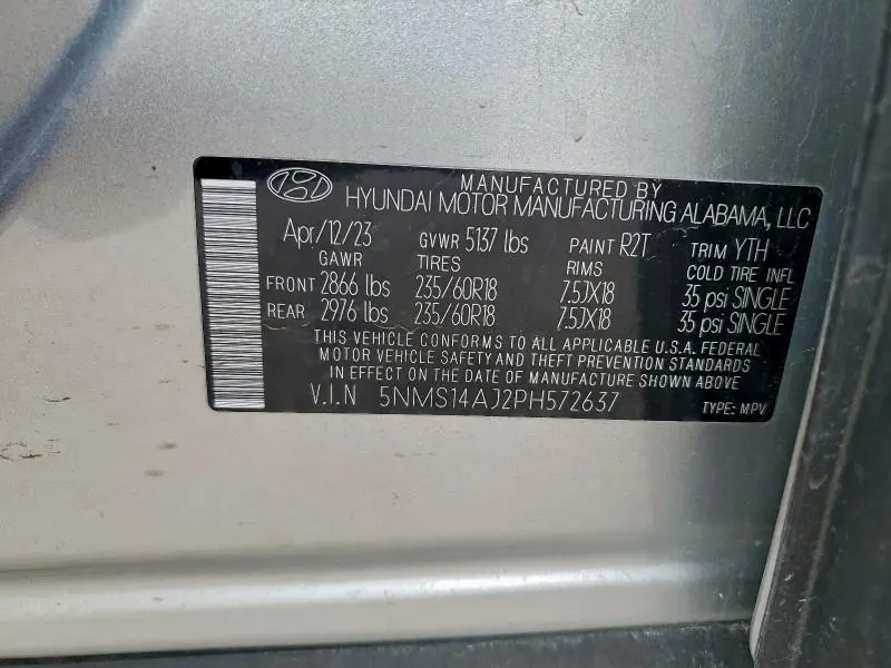 2023 HYUNDAI SANTA FE SE  