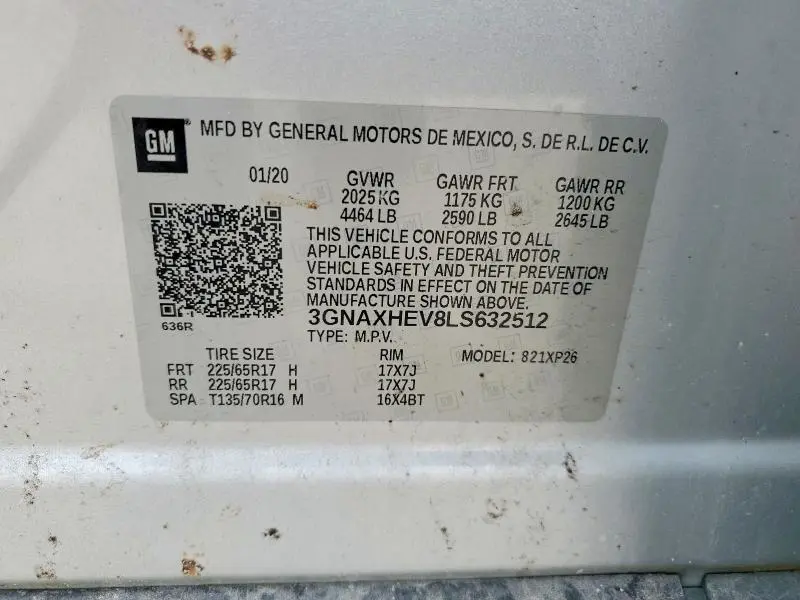 2020 CHEVROLET EQUINOX LS  