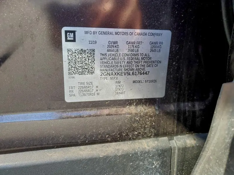 2020 CHEVROLET EQUINOX LT  