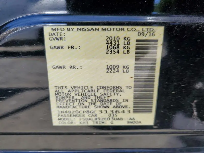2016 NISSAN LEAF S-30  