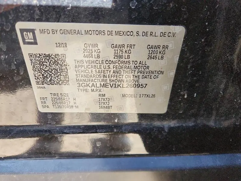 2019 GMC TERRAIN SLE  