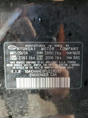 2015 HYUNDAI ELANTRA SE  