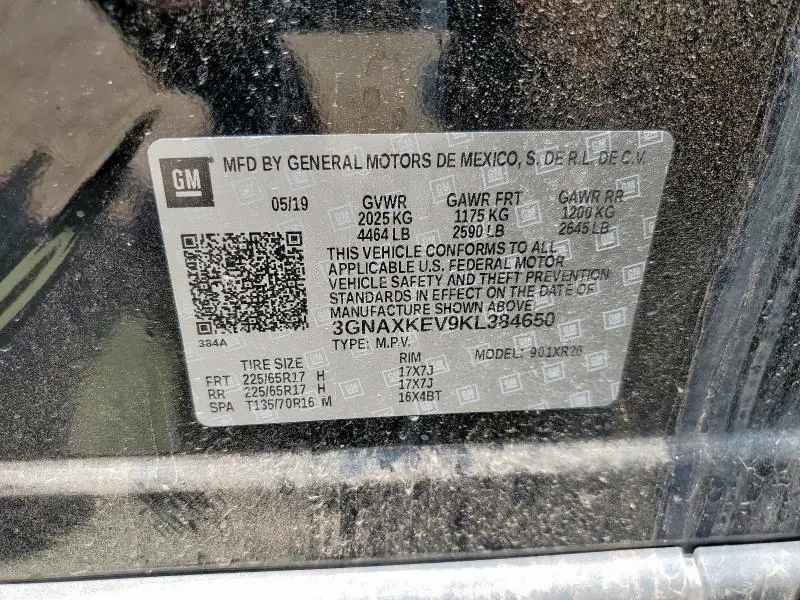 2019 CHEVROLET EQUINOX LT  