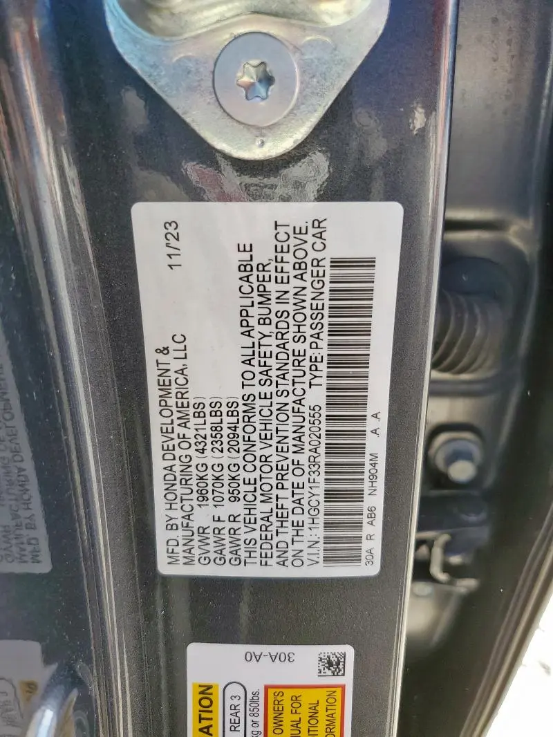 2024 HONDA ACCORD EX  