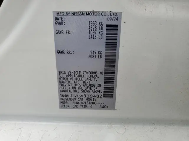 2025 NISSAN ALTIMA S  