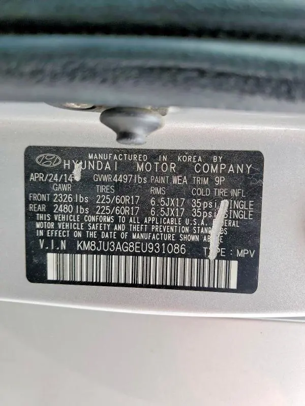 2014 HYUNDAI TUCSON SE  