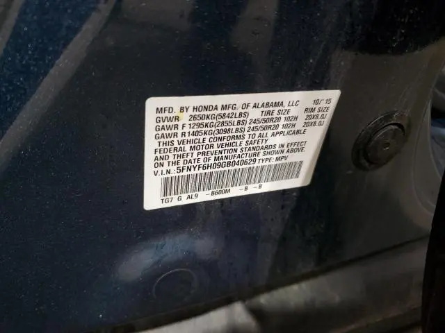 2016 HONDA PILOT ELITE  