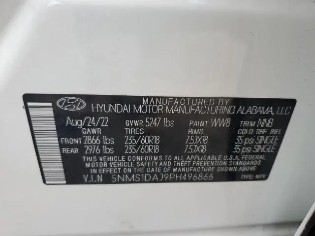 2023 HYUNDAI SANTA FE SE  