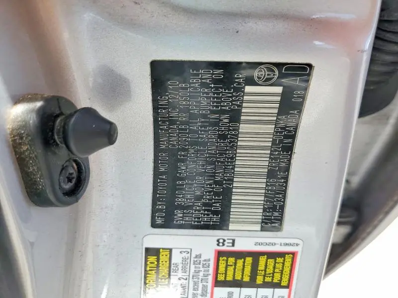 2011 TOYOTA COROLLA BASE  