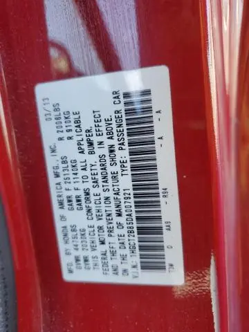 2013 HONDA ACCORD EXL  