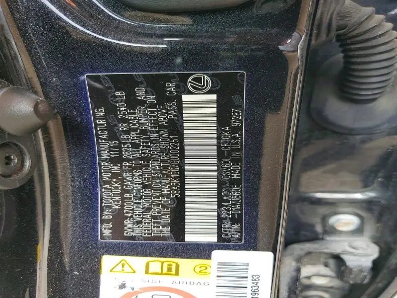 2016 LEXUS ES 350  