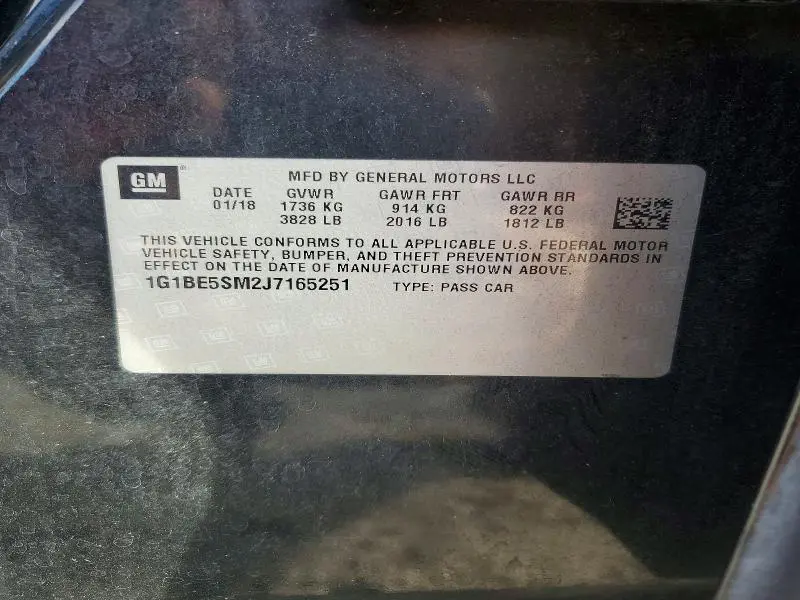 2018 CHEVROLET CRUZE LT  