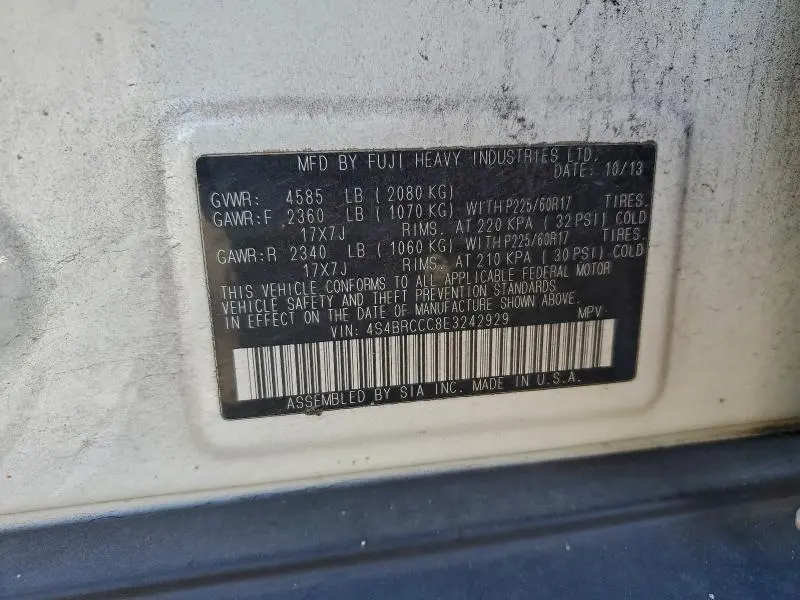 2014 SUBARU OUTBACK 2.5I PREMIUM  