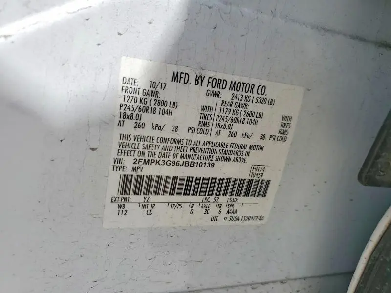 2018 FORD EDGE SE  