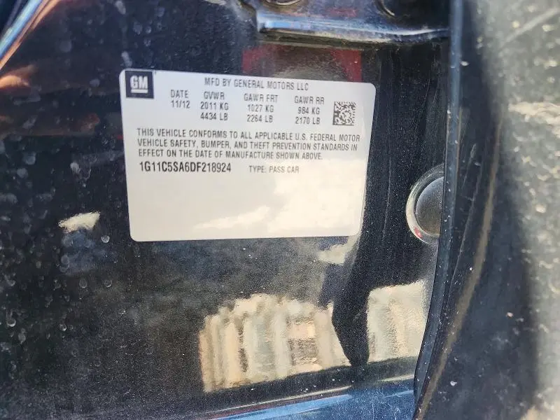 2013 CHEVROLET MALIBU 1LT  