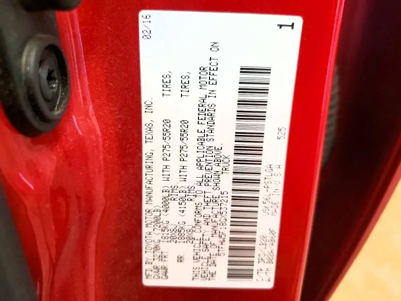 2016 TOYOTA TUNDRA CREWMAX LIMITED  