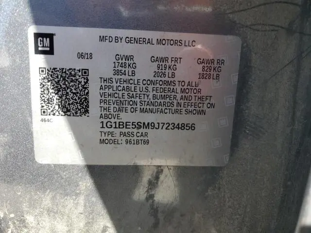 2018 CHEVROLET CRUZE LT  