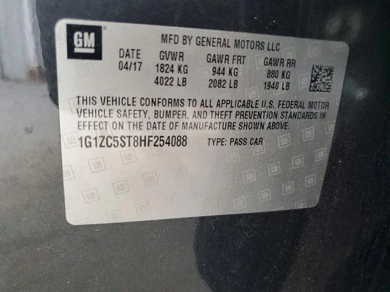 2017 CHEVROLET MALIBU LS  