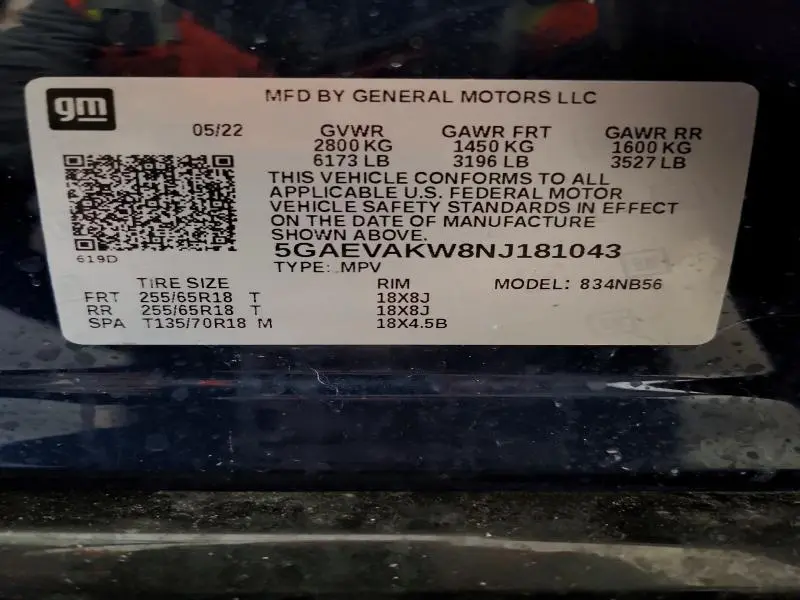 2022 BUICK ENCLAVE ESSENCE  
