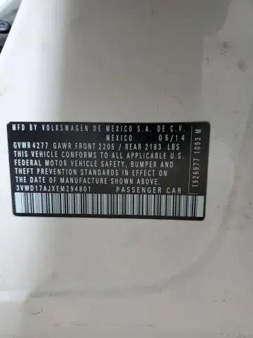 2014 VOLKSWAGEN JETTA SE  