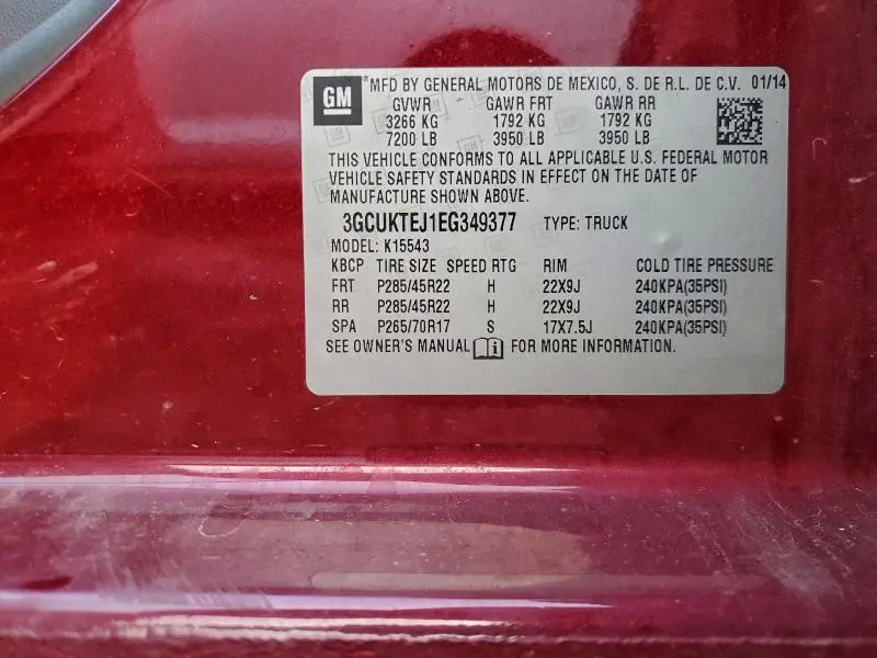 2014 CHEVROLET SILVERADO K1500 HIGH COUNTRY  