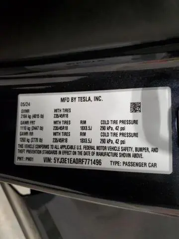 2024 TESLA MODEL 3