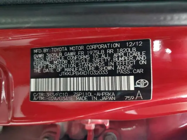 2013 TOYOTA SCION XD