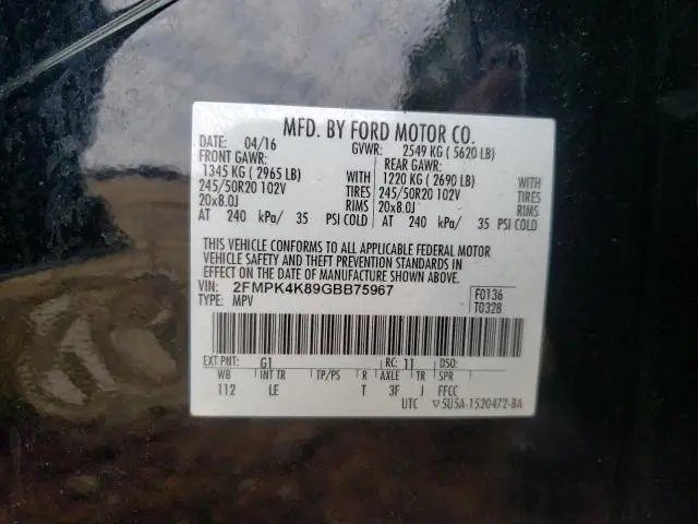 2016 FORD EDGE TITANIUM  