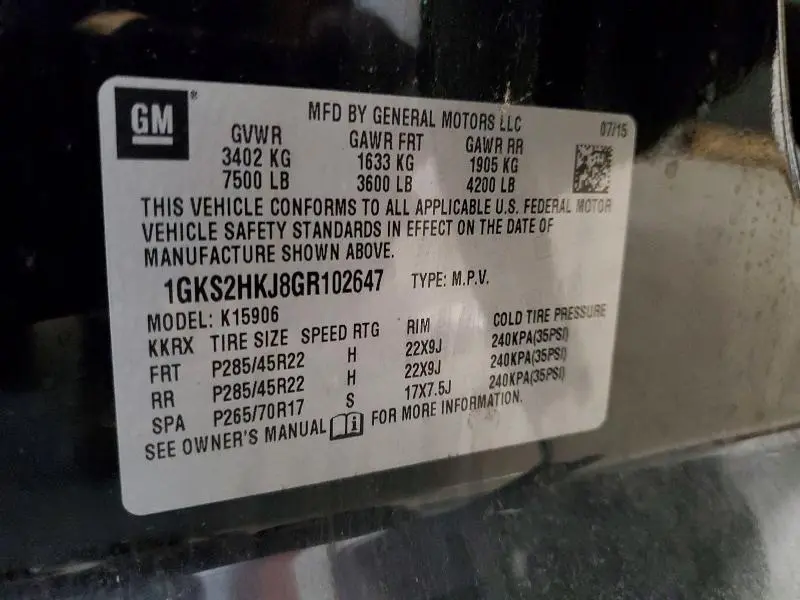 2016 GMC YUKON XL DENALI  