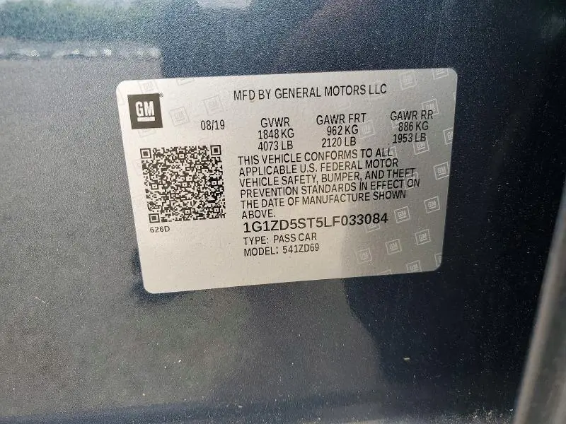 2020 CHEVROLET MALIBU LT  