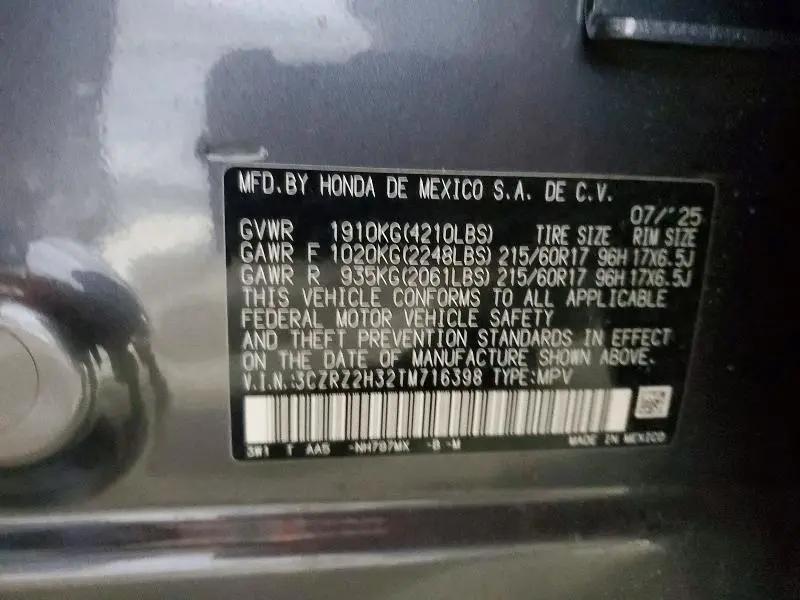2026 HONDA HR-V LX  