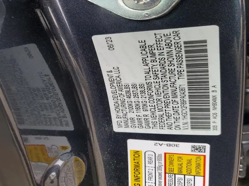 2023 HONDA ACCORD TOURING HYBRID  