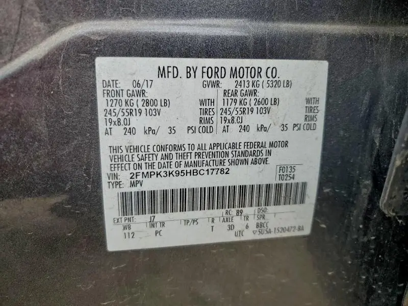 2017 FORD EDGE TITANIUM  